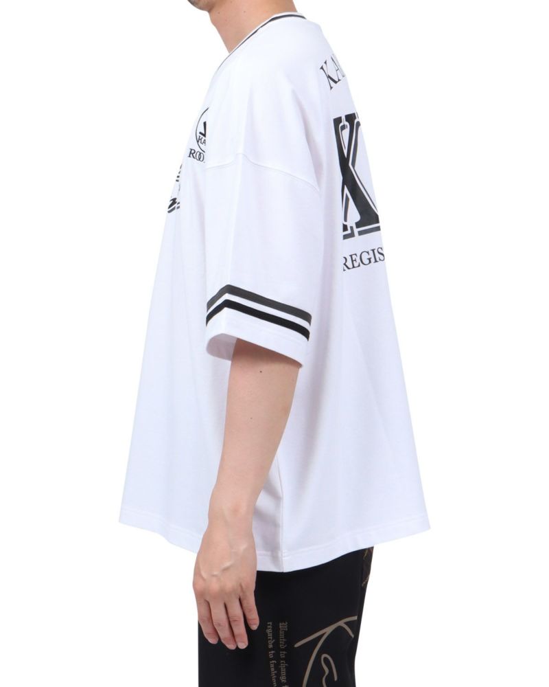 ホワイト：174cm62kg(Lサイズ着用)