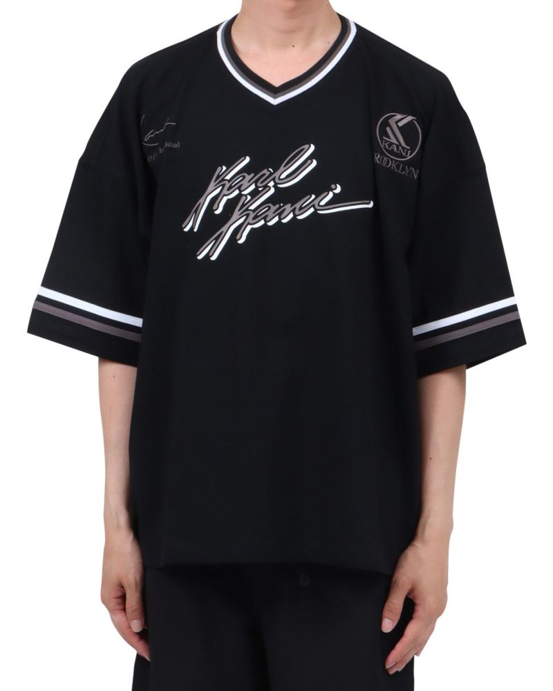 Karl Kani★ ロゴ ピンストライプ Tシャツ 252k1025-1.jpg