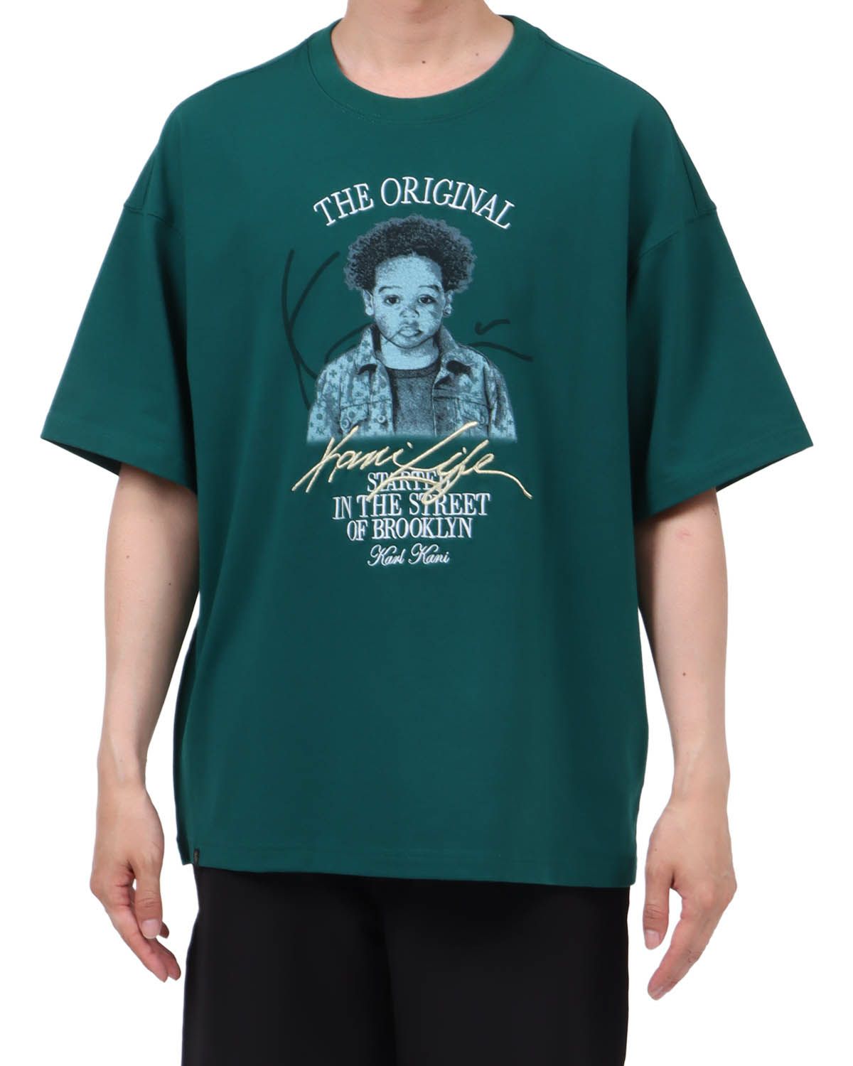 グリーン：174cm62kg(Lサイズ着用)