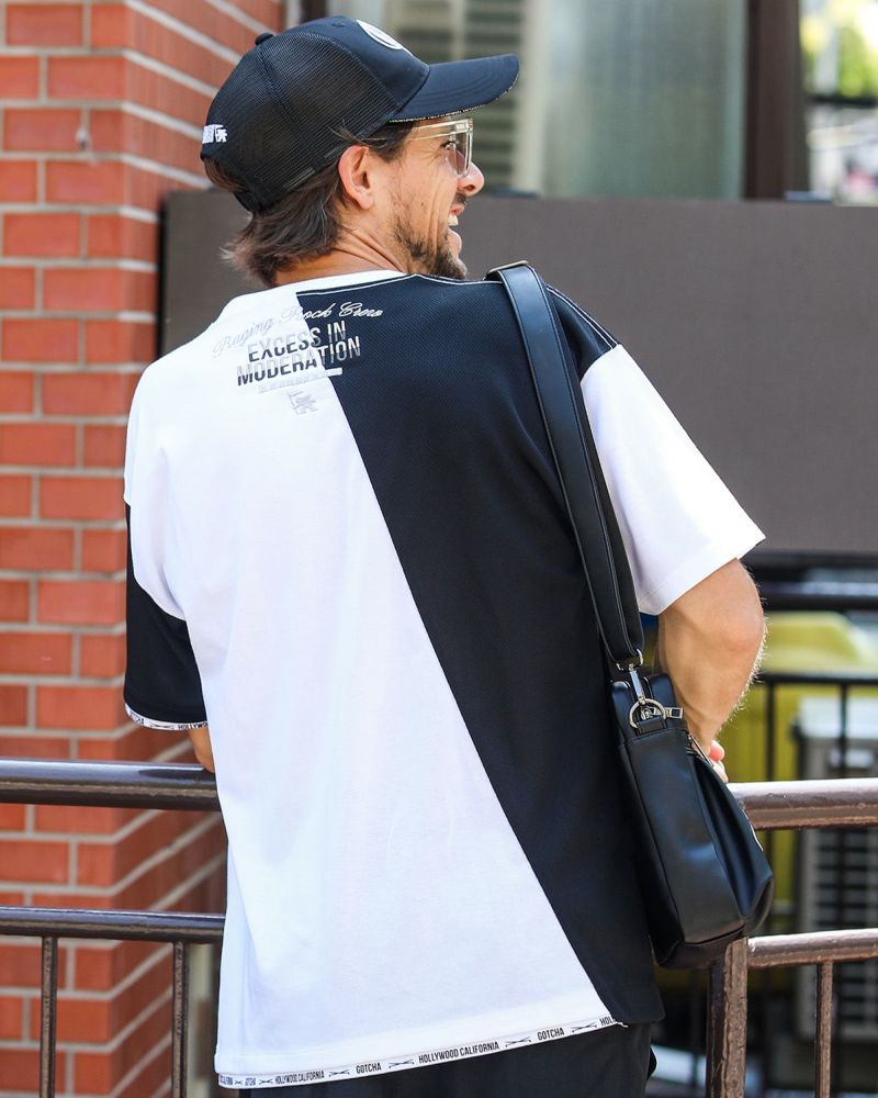 ホワイト：183cm/70kg(Lサイズ着用)