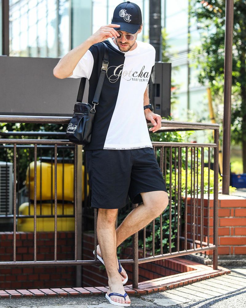 ホワイト：183cm/70kg(Lサイズ着用)