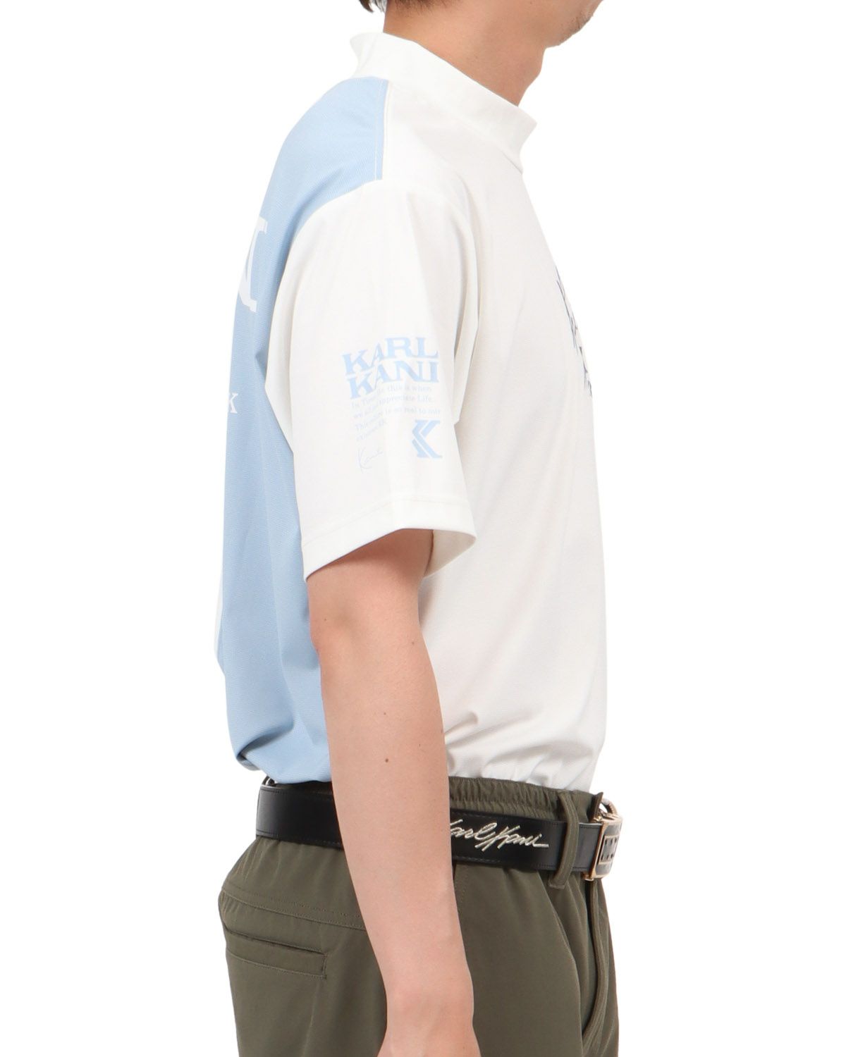 ホワイト：174cm62kg(Lサイズ着用)