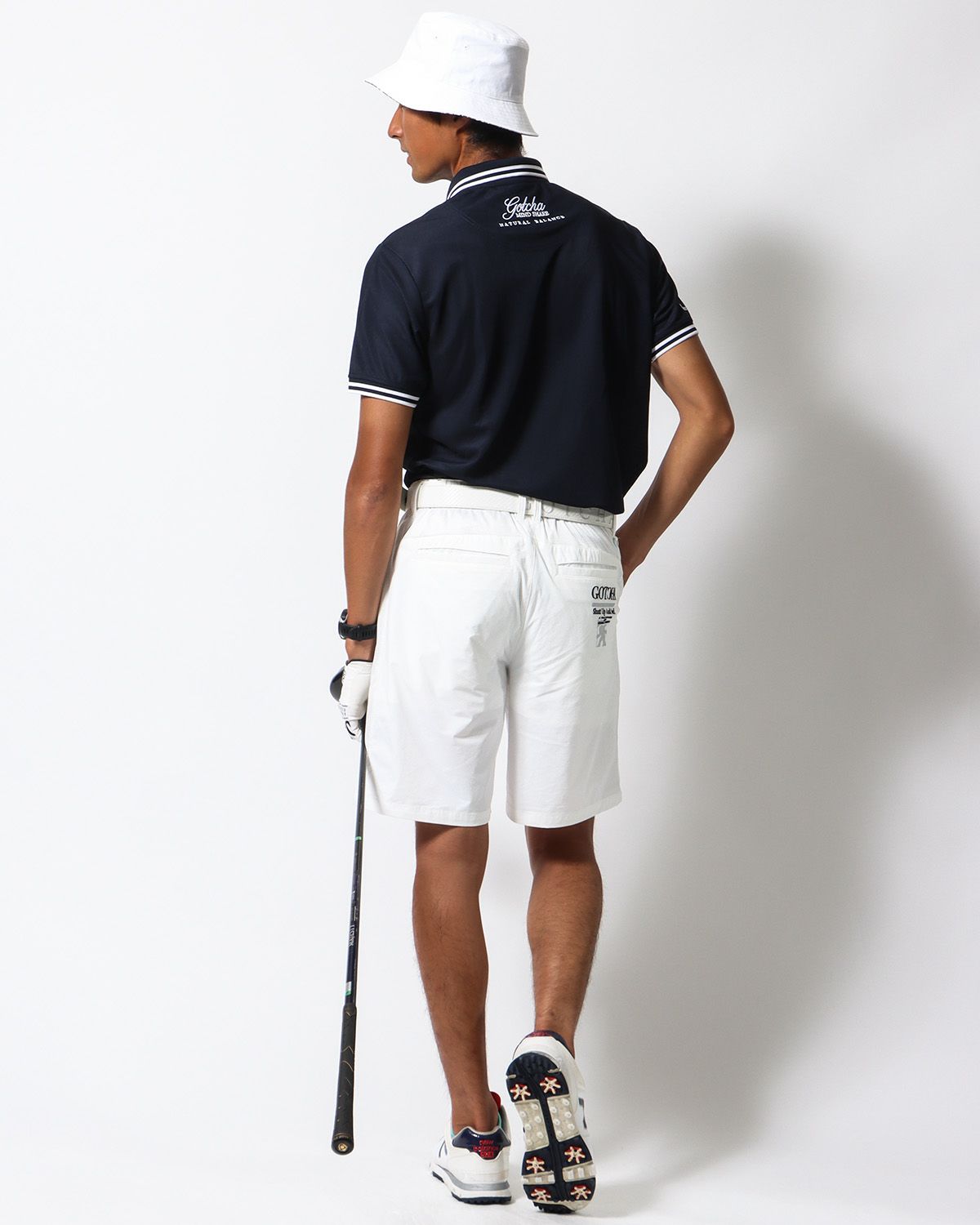 ホワイト：178cm/68kg(Lサイズ着用)