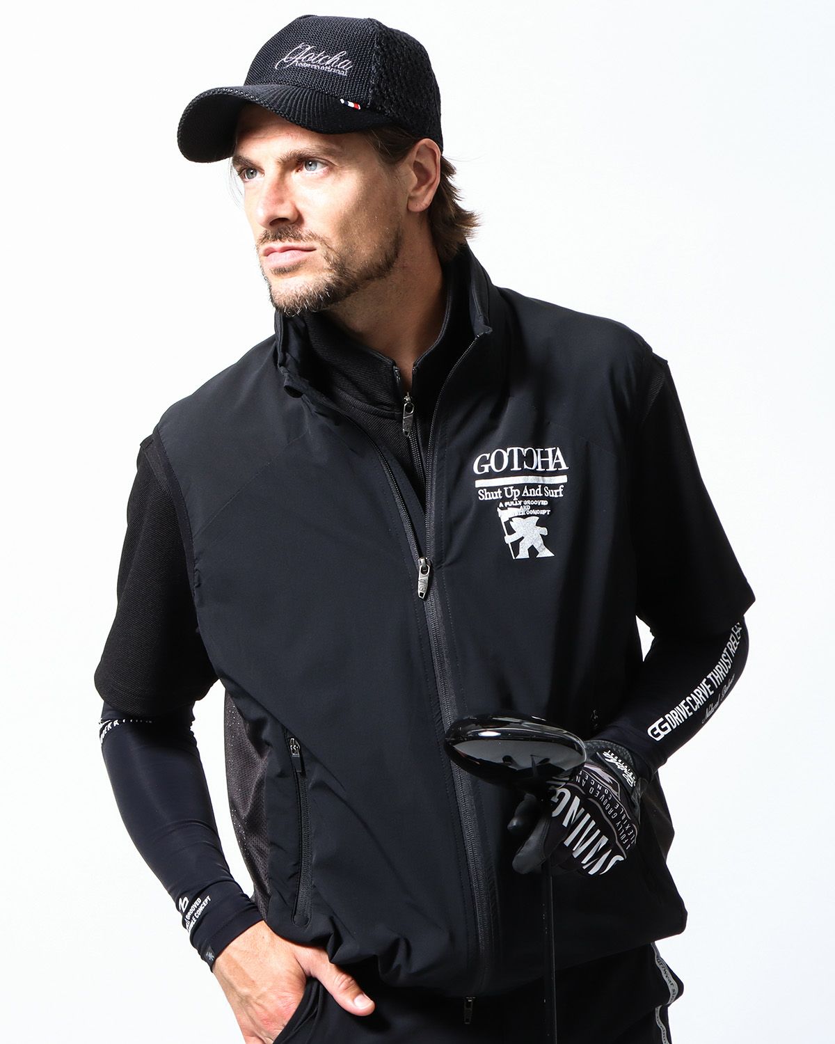 ブラック：183cm/70kg(Lサイズ着用)