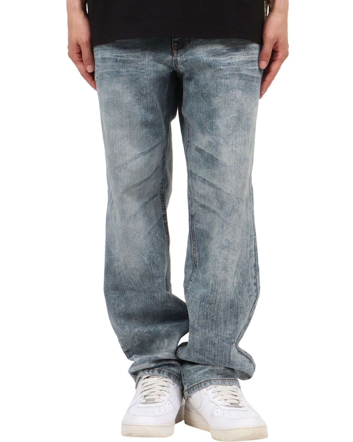 インディゴ：174cm62kg(Mサイズ着用)