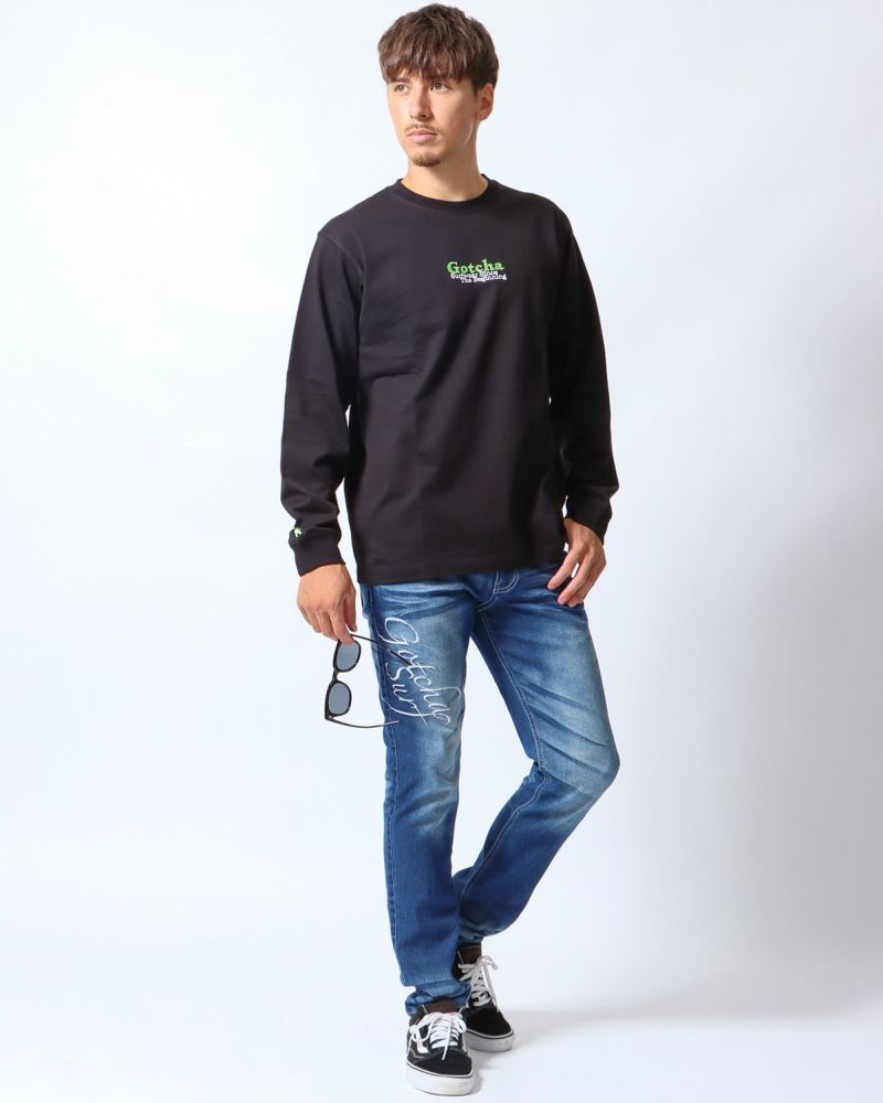 インディゴ：180cm/70kg(Mサイズ着用)