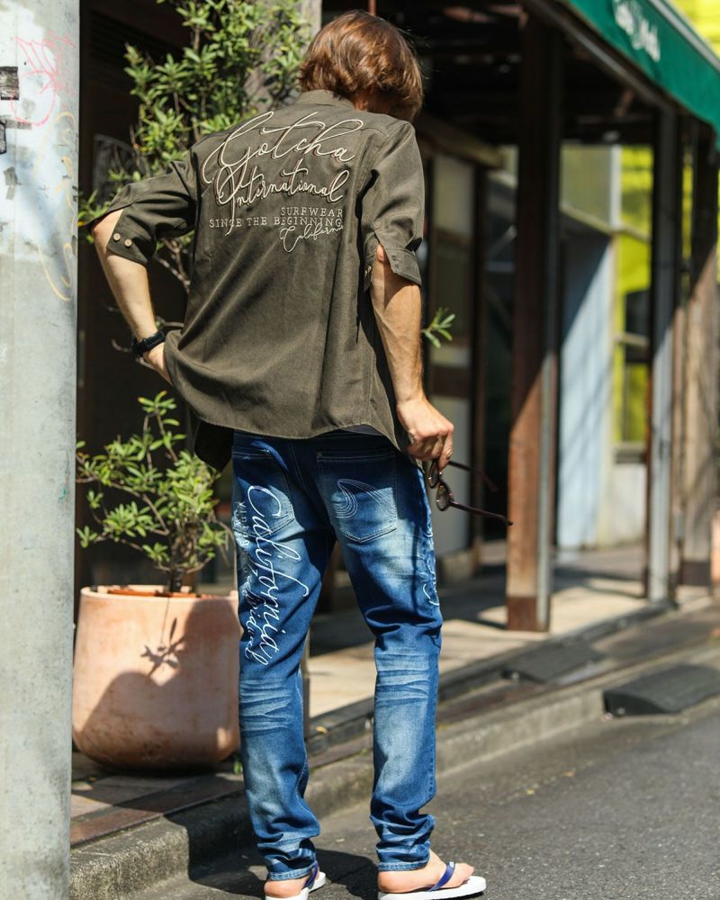 インディゴ：183cm/70kg(Lサイズ着用)