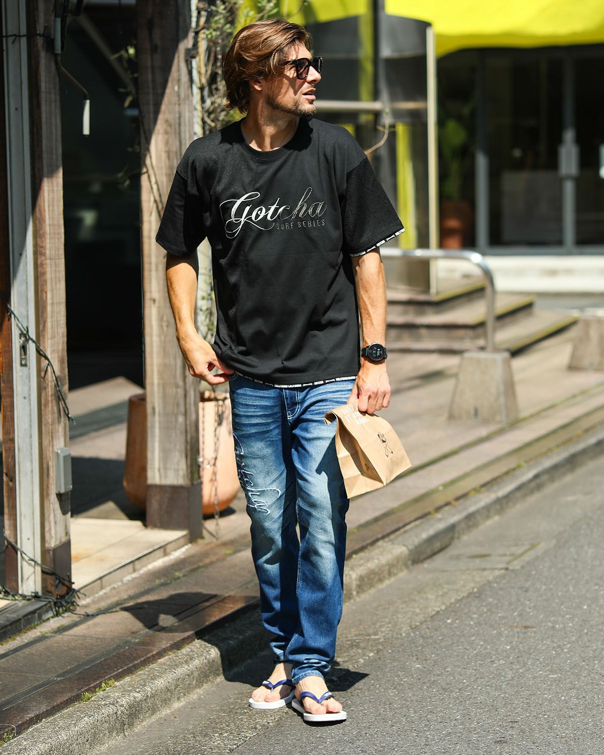 インディゴ：183cm/70kg(Lサイズ着用)