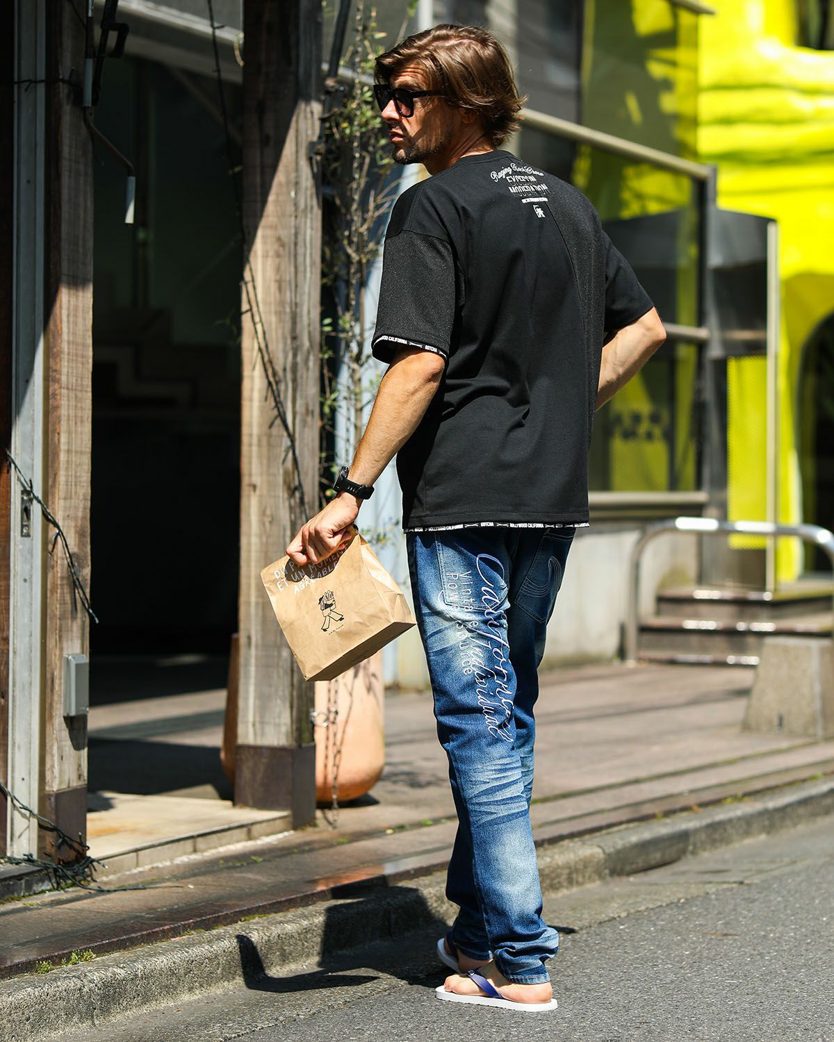 インディゴ：183cm/70kg(Lサイズ着用)