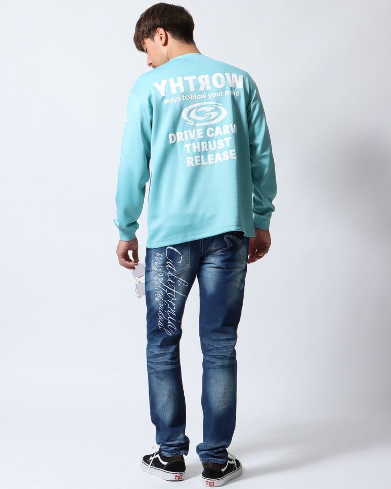 インディゴ：180cm/70kg(Mサイズ着用)