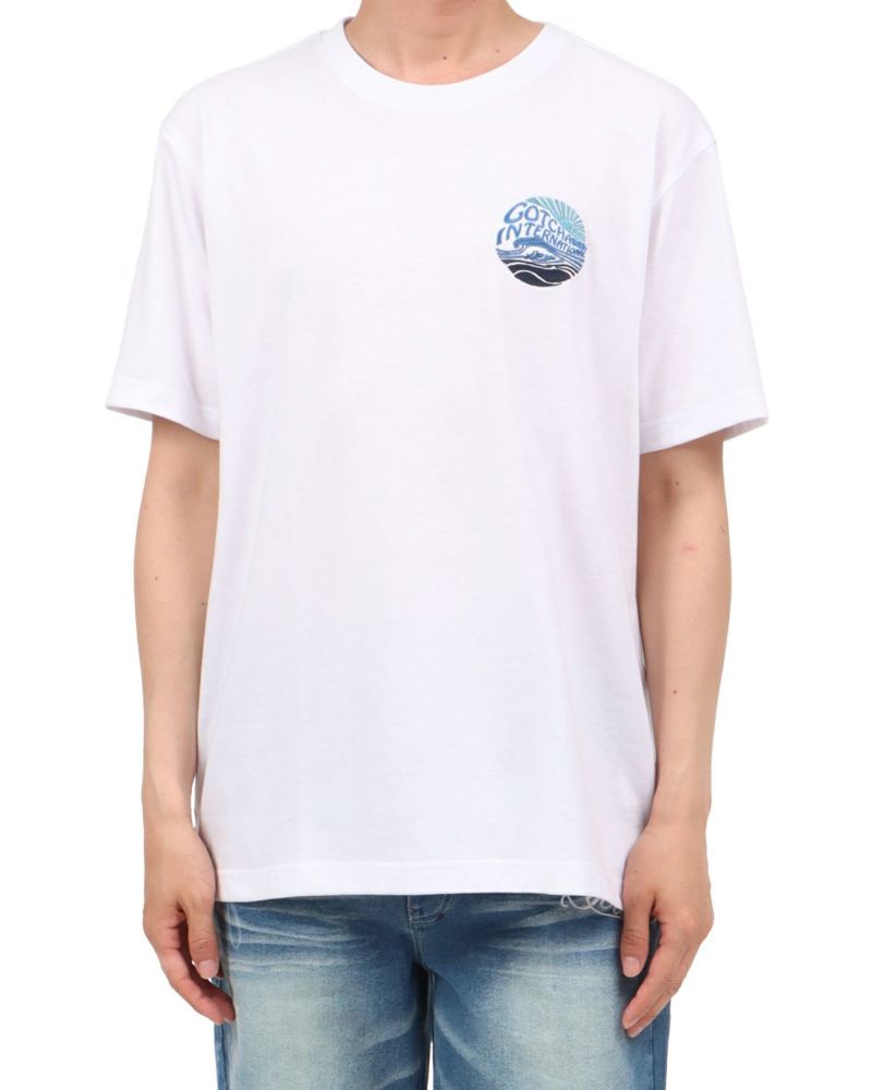 ホワイト：174cm62kg(Lサイズ着用)