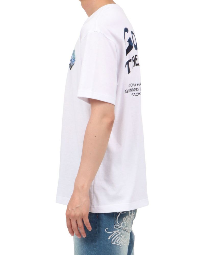 ホワイト：174cm62kg(Lサイズ着用)