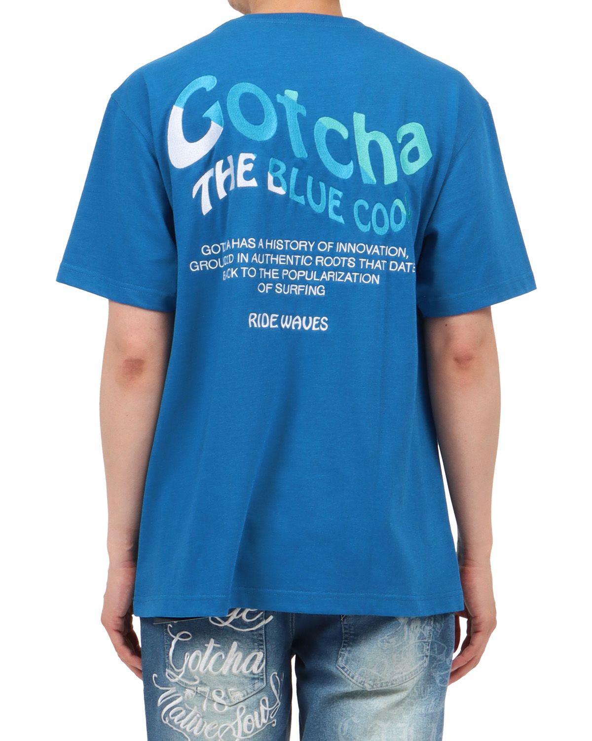 ブルー：174cm62kg(Lサイズ着用)