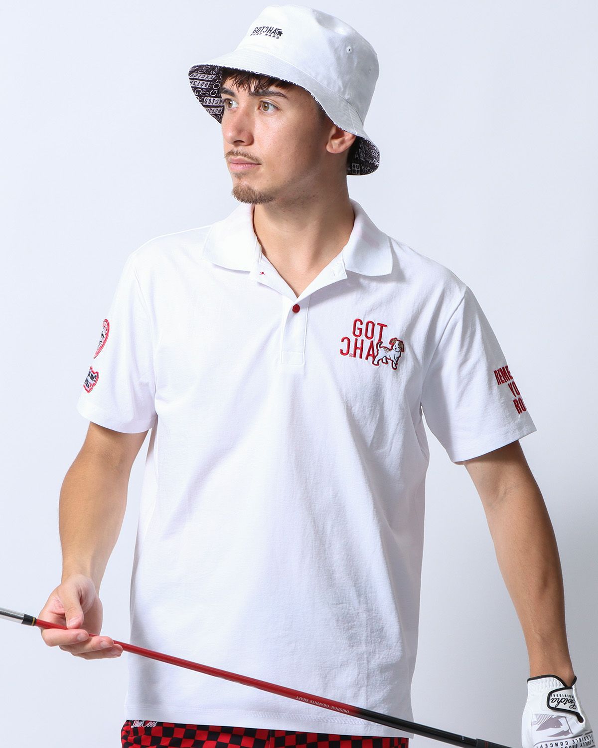 ホワイト：180cm/70kg(Lサイズ着用)