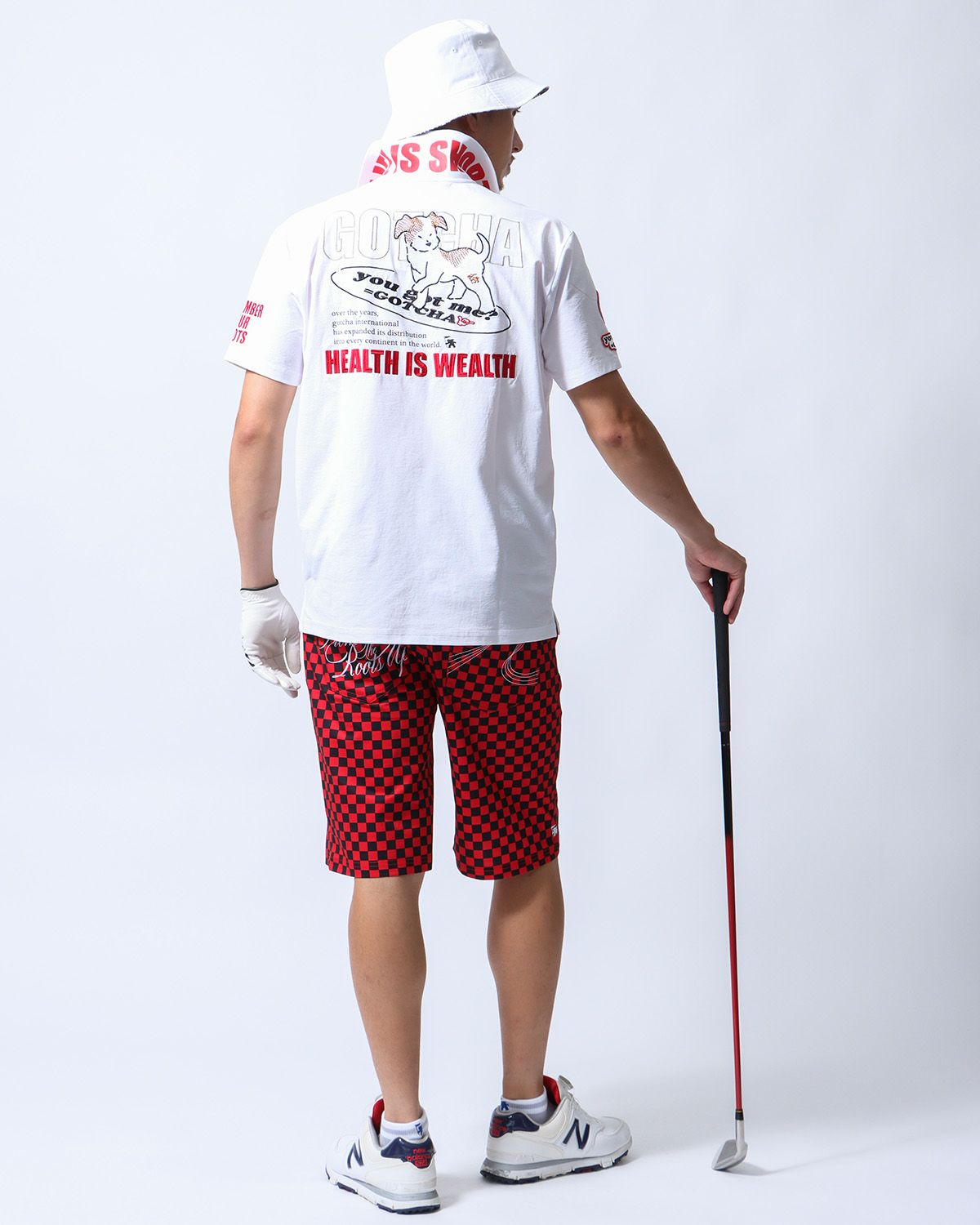 ホワイト：180cm/70kg(Lサイズ着用)