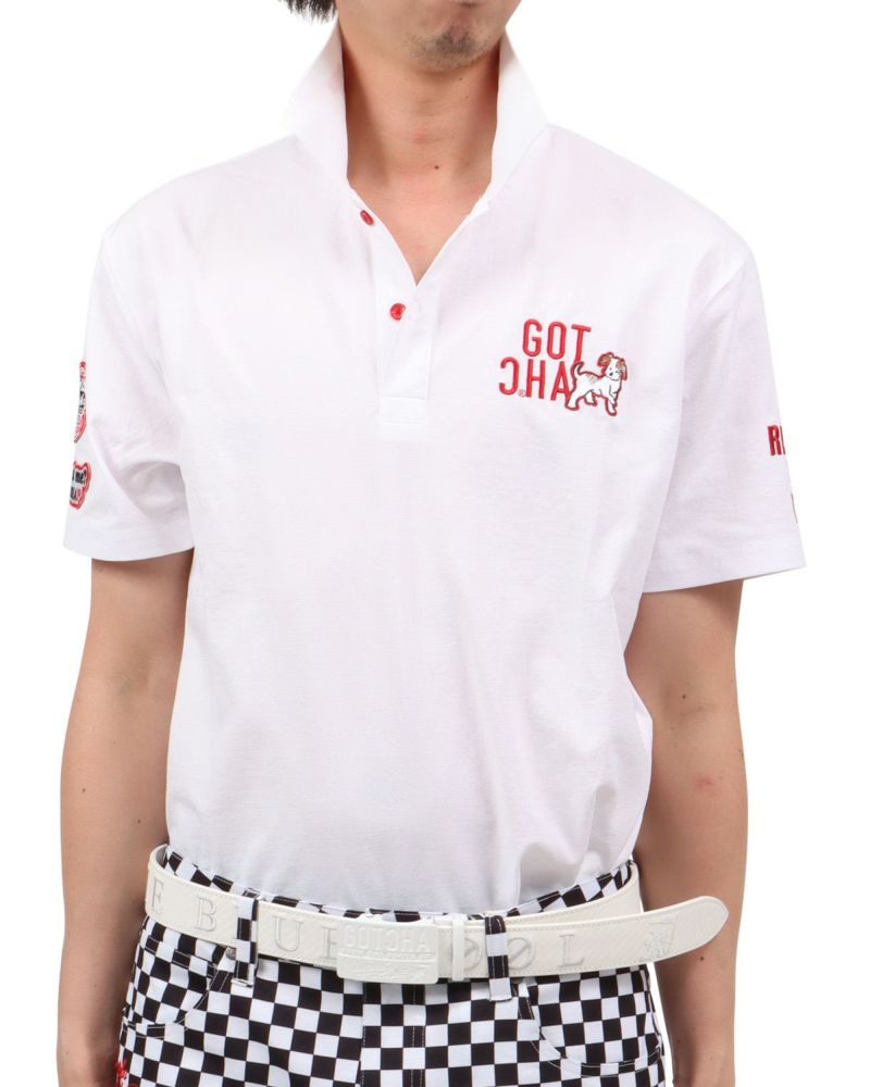 ホワイト：174cm62kg(Lサイズ着用)