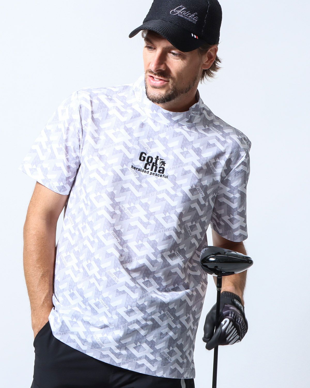 ホワイト：183cm/70kg(Lサイズ着用)