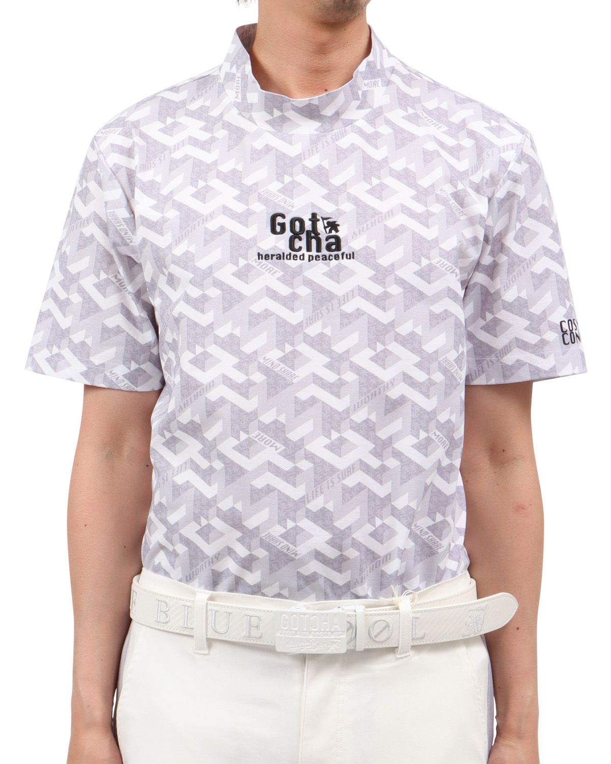 ホワイト：174cm62kg(Lサイズ着用)