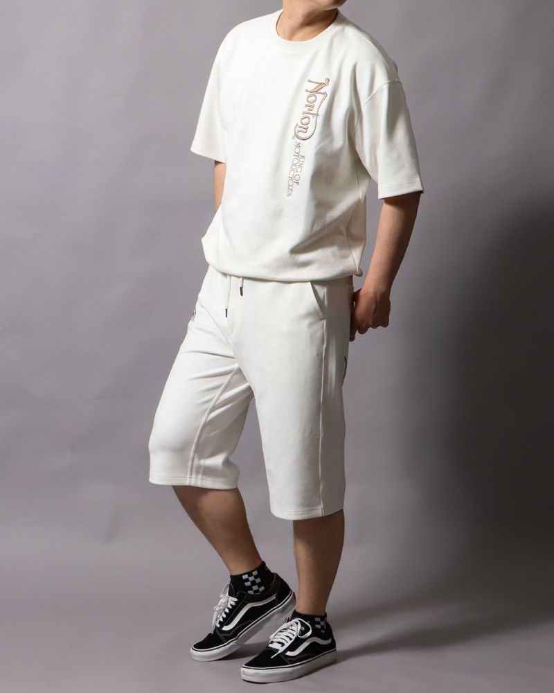 オフホワイト：178cm/75kg(Lサイズ着用)