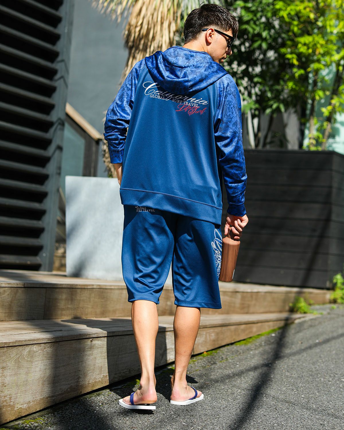 ネイビー:180cm70kg(Lサイズ着用)