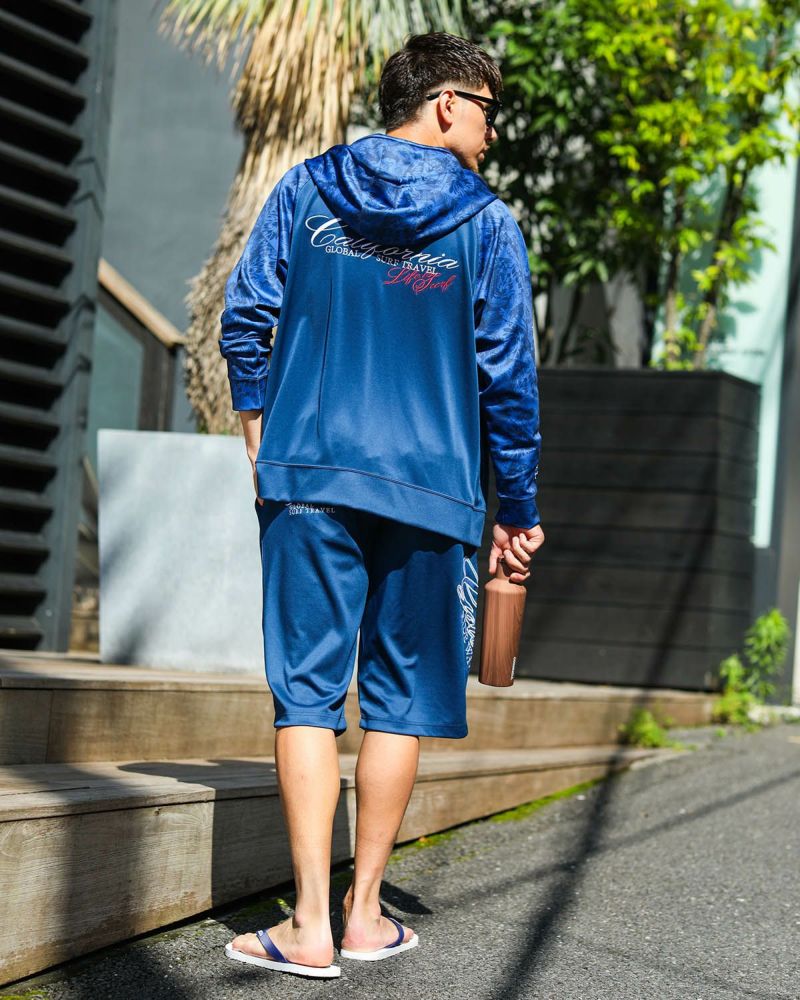 ネイビー:180cm70kg(Lサイズ着用)