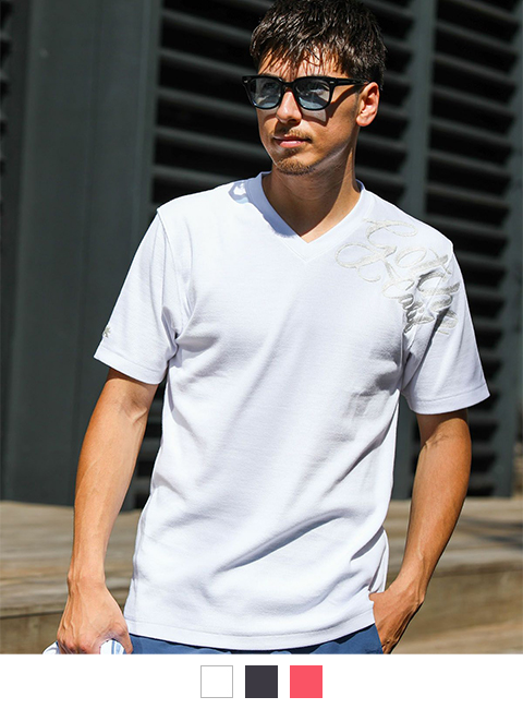 ホワイト:180cm70kg(Lサイズ着用)