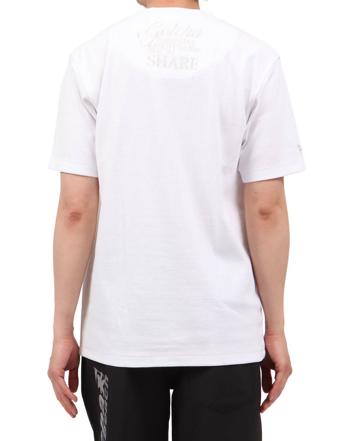 ホワイト：174cm62kg(Lサイズ着用)