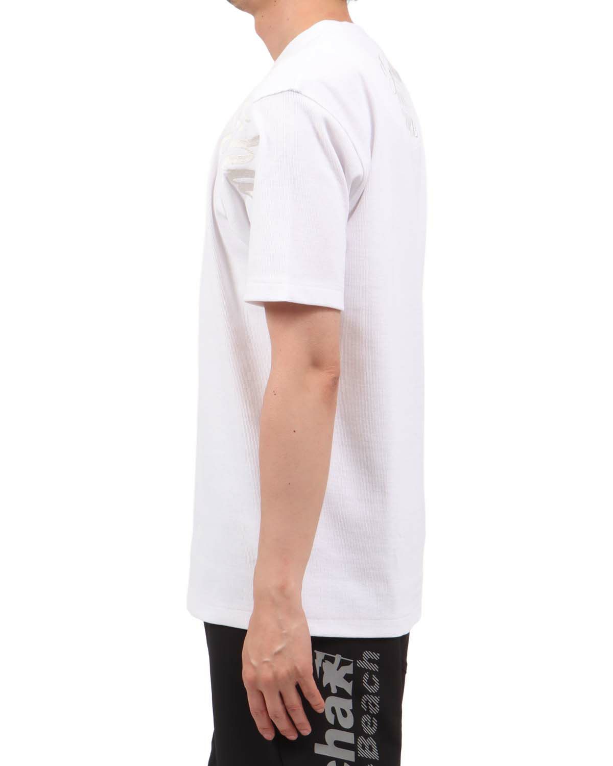 ホワイト：174cm62kg(Lサイズ着用)