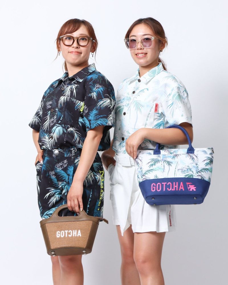 GOTCHA GOLF] ストレッチ ポイント ネオン アロハ シャツ | PEET