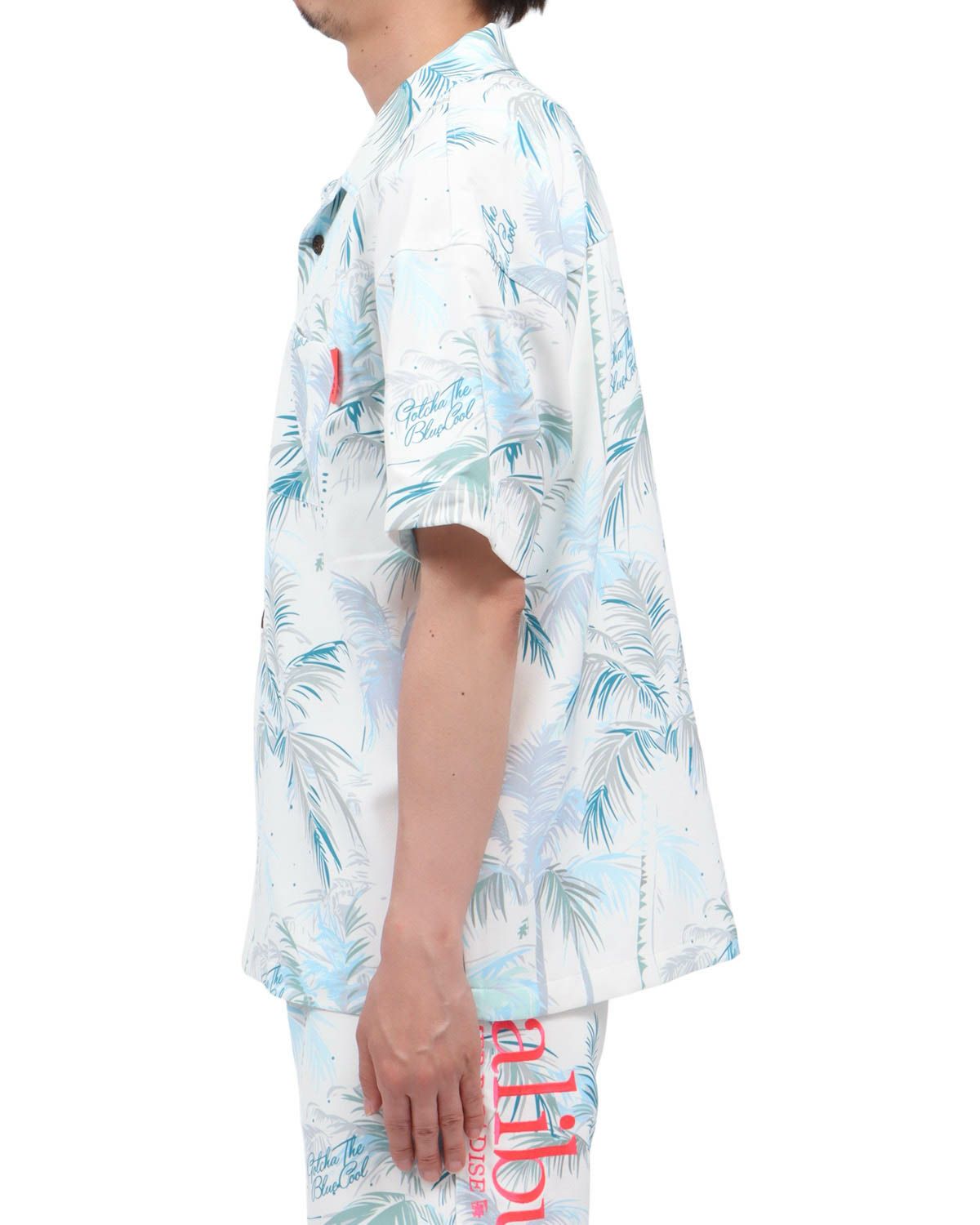 ホワイト：174cm62kg(Lサイズ着用)