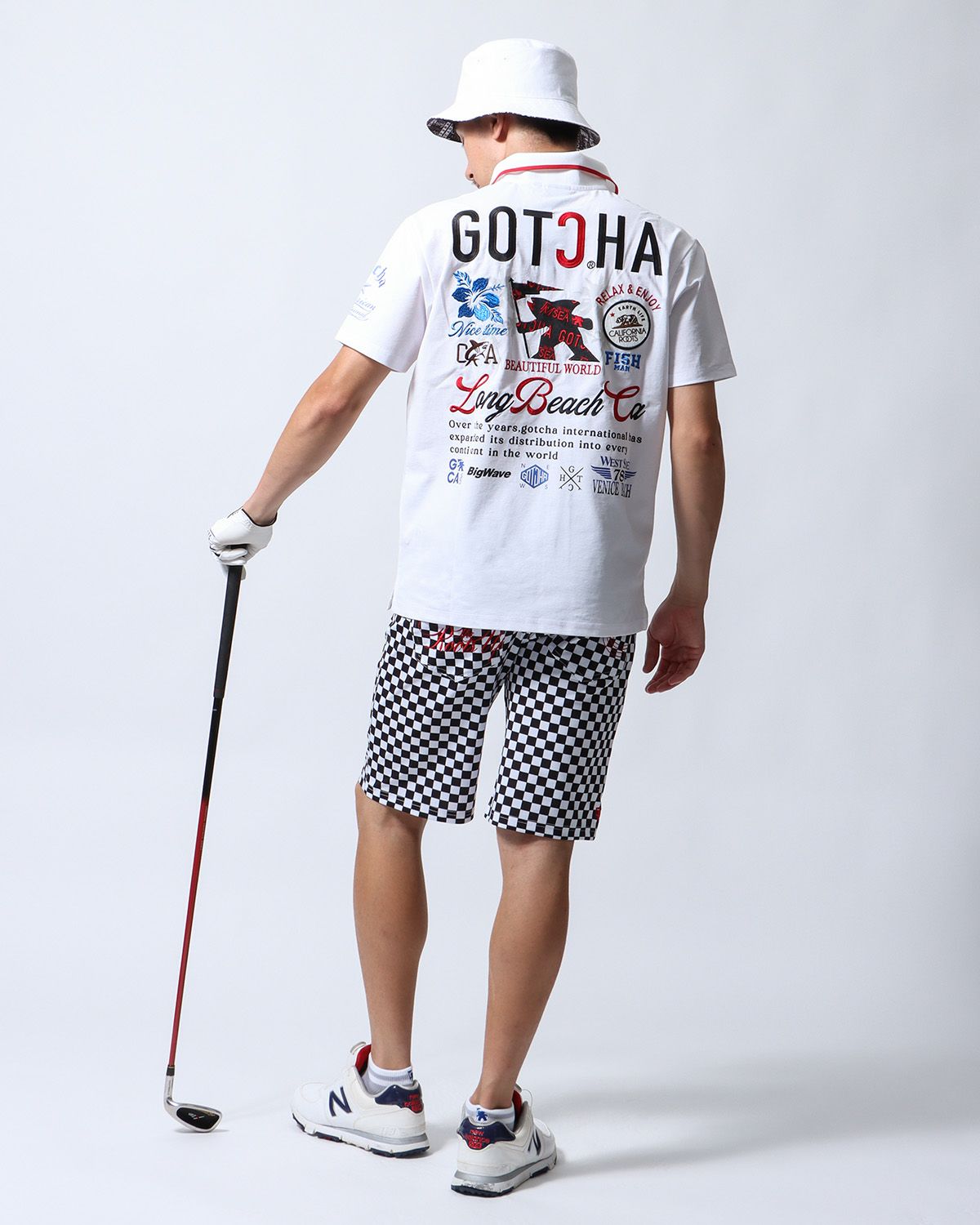 ホワイト：180cm/70kg(Lサイズ着用)