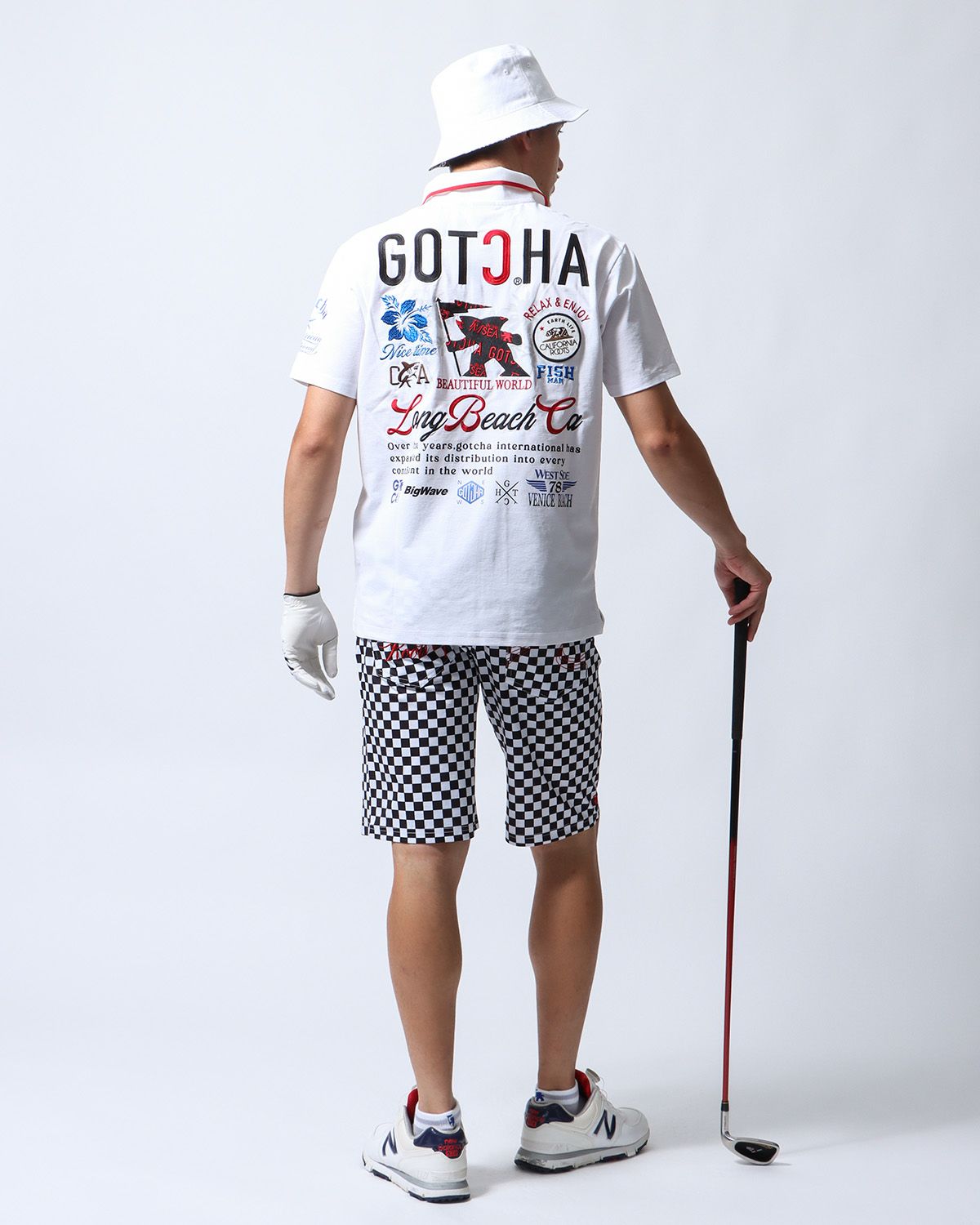 ホワイト：180cm/70kg(Lサイズ着用)