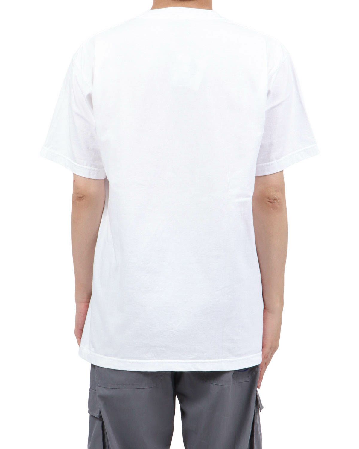 ホワイト：173cm63kg(Lサイズ着用)