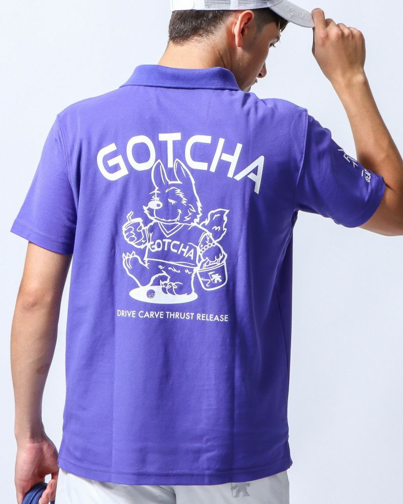 GOTCHA GOLF] リミテッド 鹿の子 ウルフ ロゴ ポロシャツ | PEET