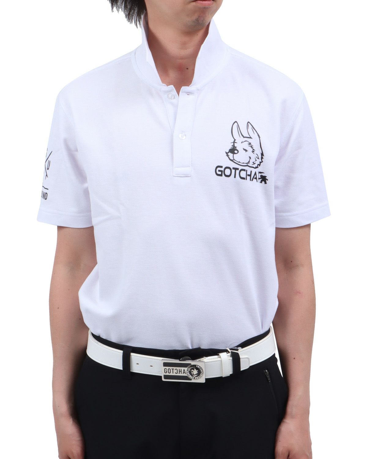 ホワイト：174cm62kg(Lサイズ着用)