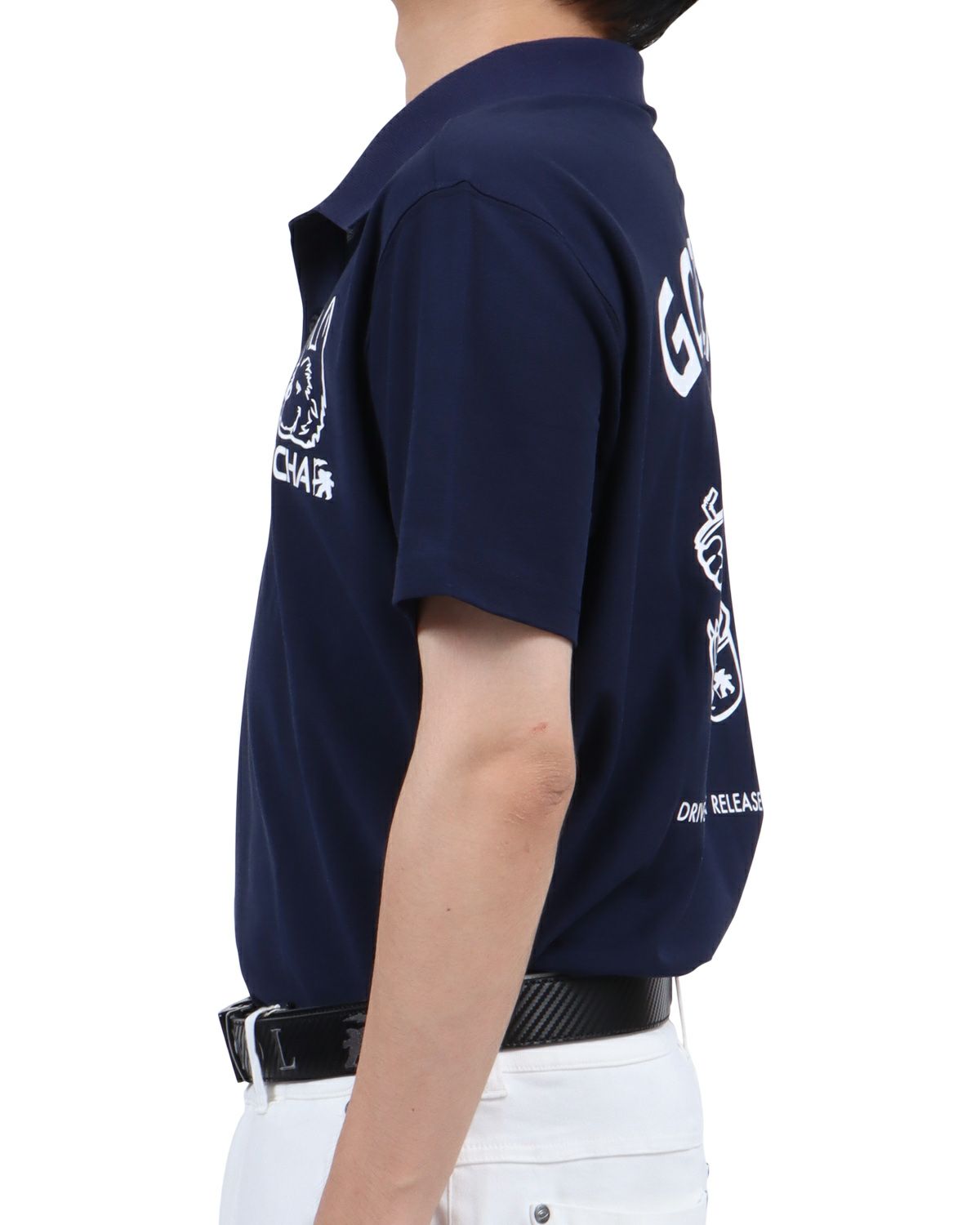 ネイビー：173cm63kg(Lサイズ着用)