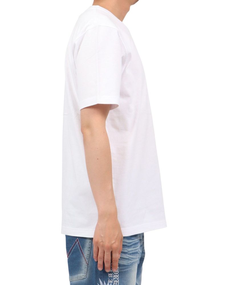 ホワイト：174cm62kg(Lサイズ着用)