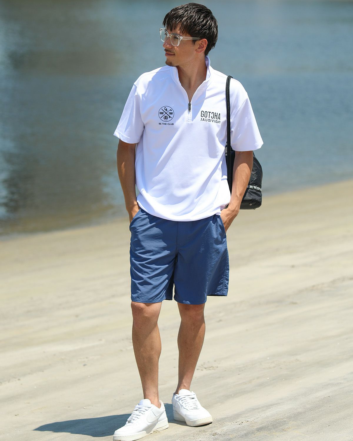 ホワイト：180cm/70kg(Lサイズ着用)