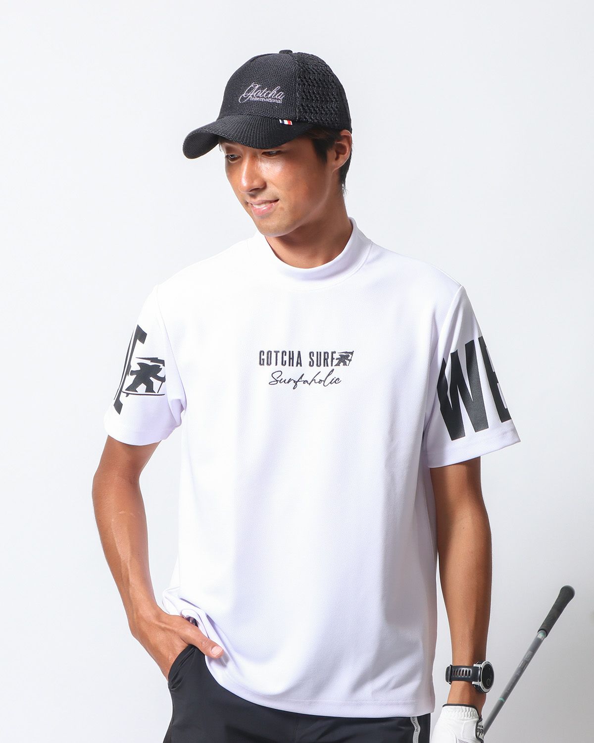 ホワイト：178cm/68kg(Lサイズ着用)