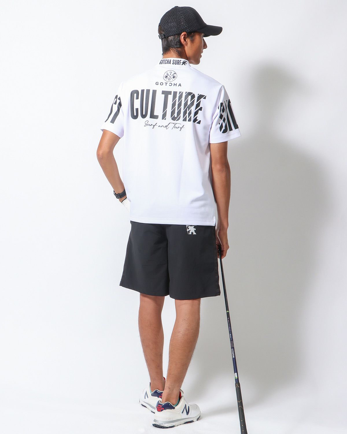 ホワイト：178cm/68kg(Lサイズ着用)