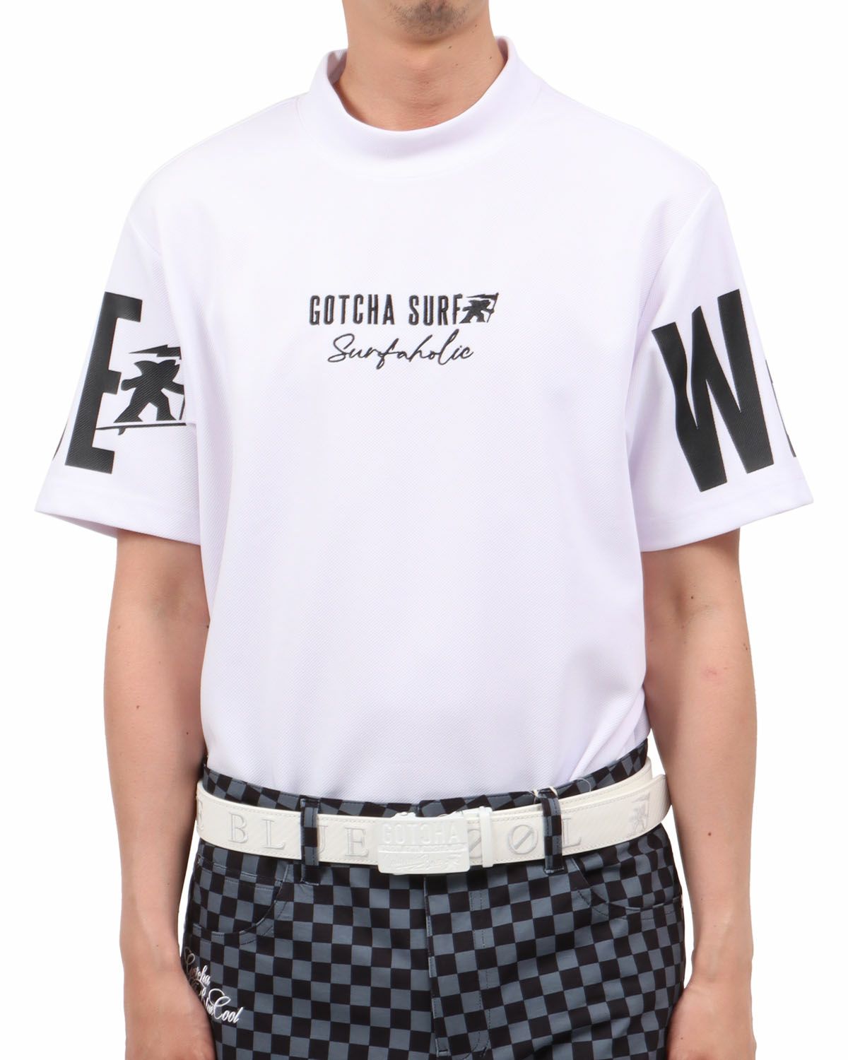 ホワイト：174cm62kg(Lサイズ着用)　