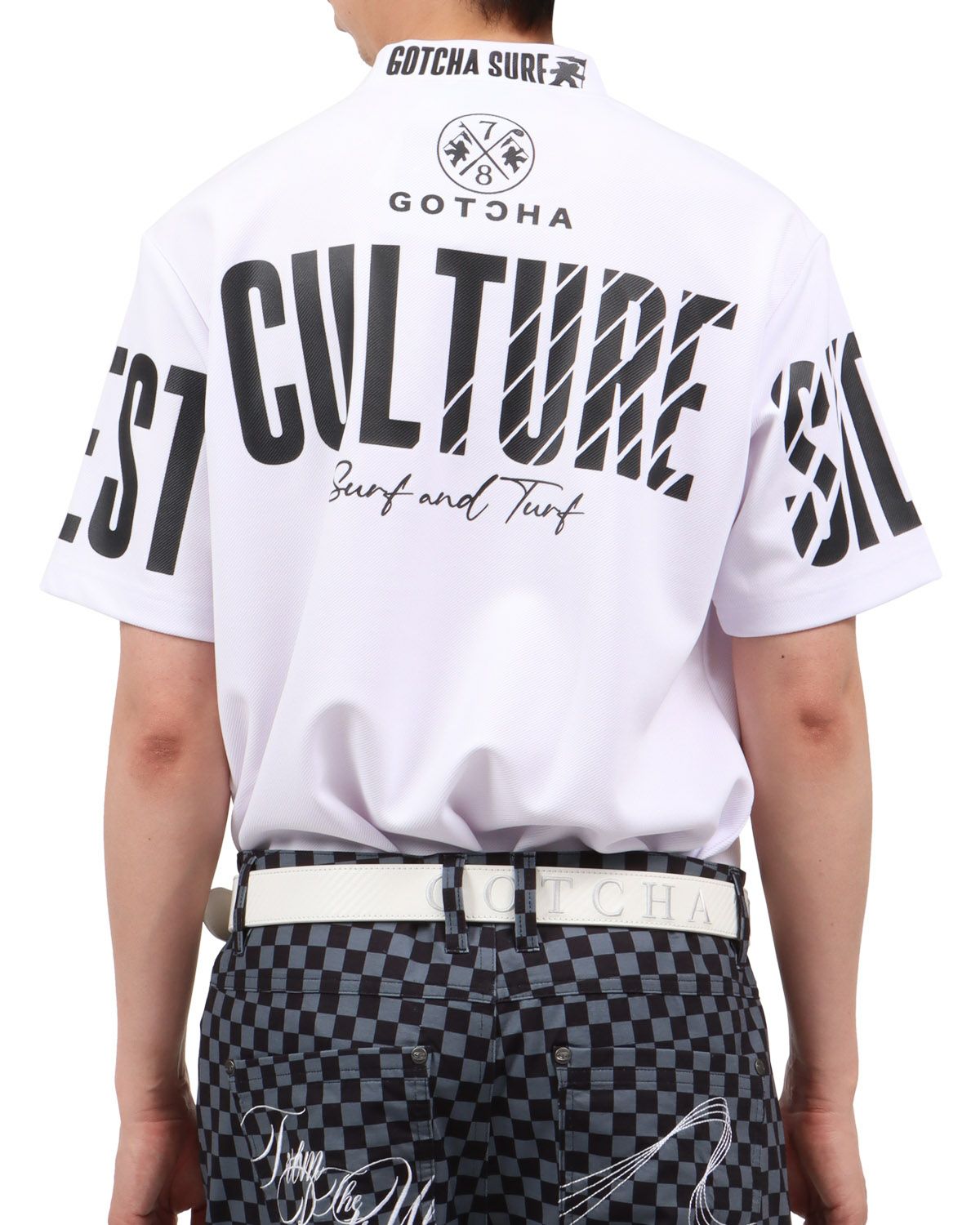 ホワイト：174cm62kg(Lサイズ着用)　