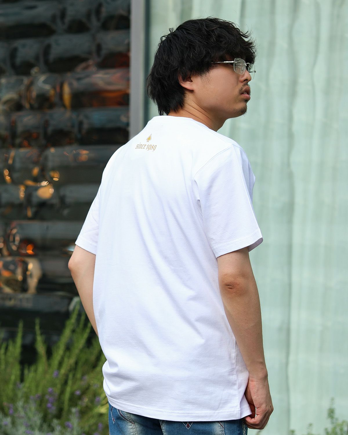 ホワイト：173cm63kg(Lサイズ着用)