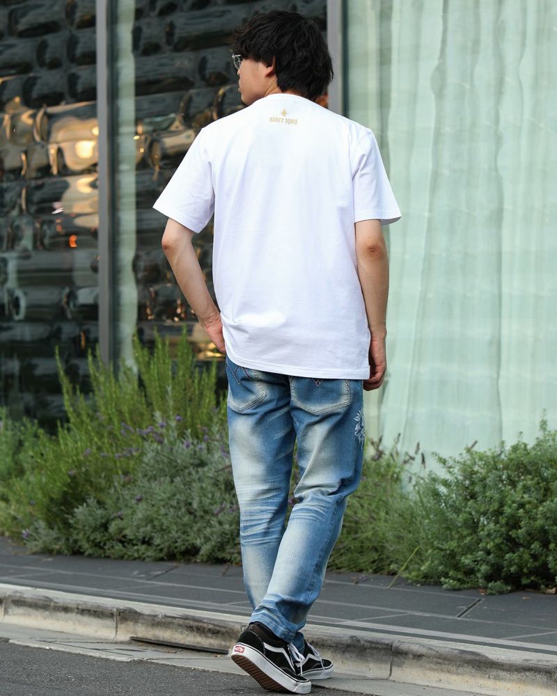 ホワイト：173cm63kg(Lサイズ着用)