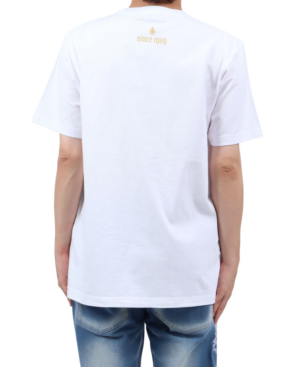 ホワイト：173cm63kg(Lサイズ着用)