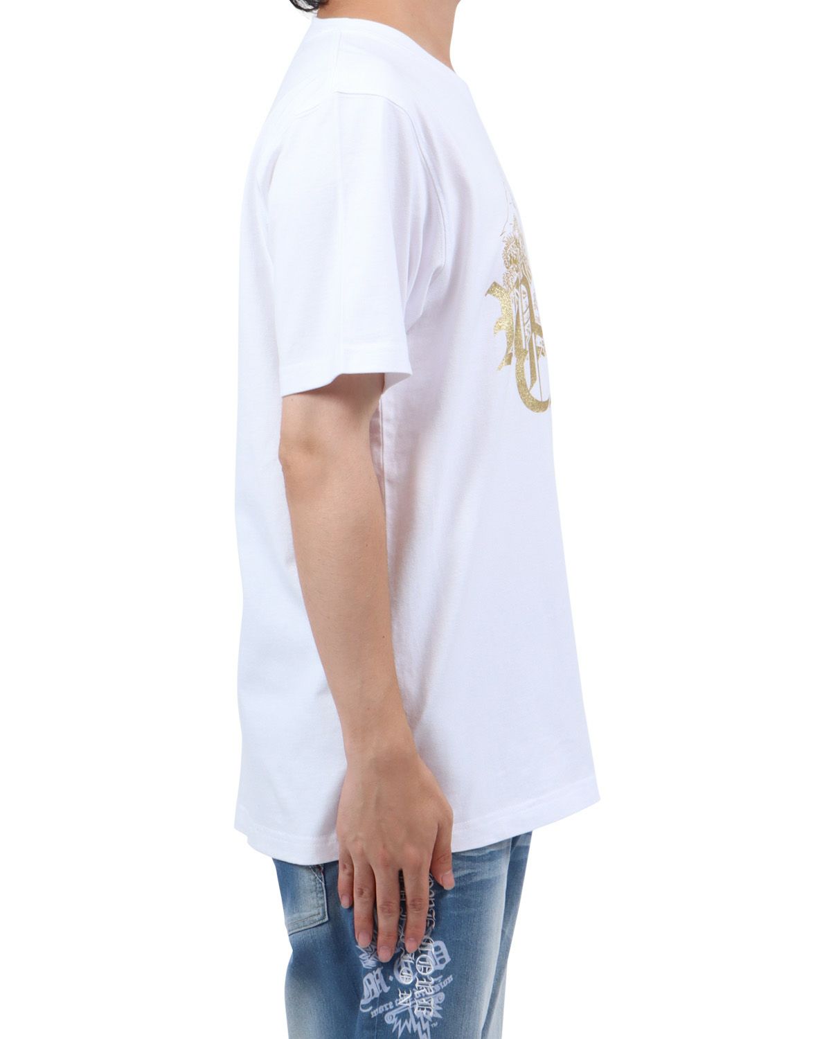 ホワイト：173cm63kg(Lサイズ着用)