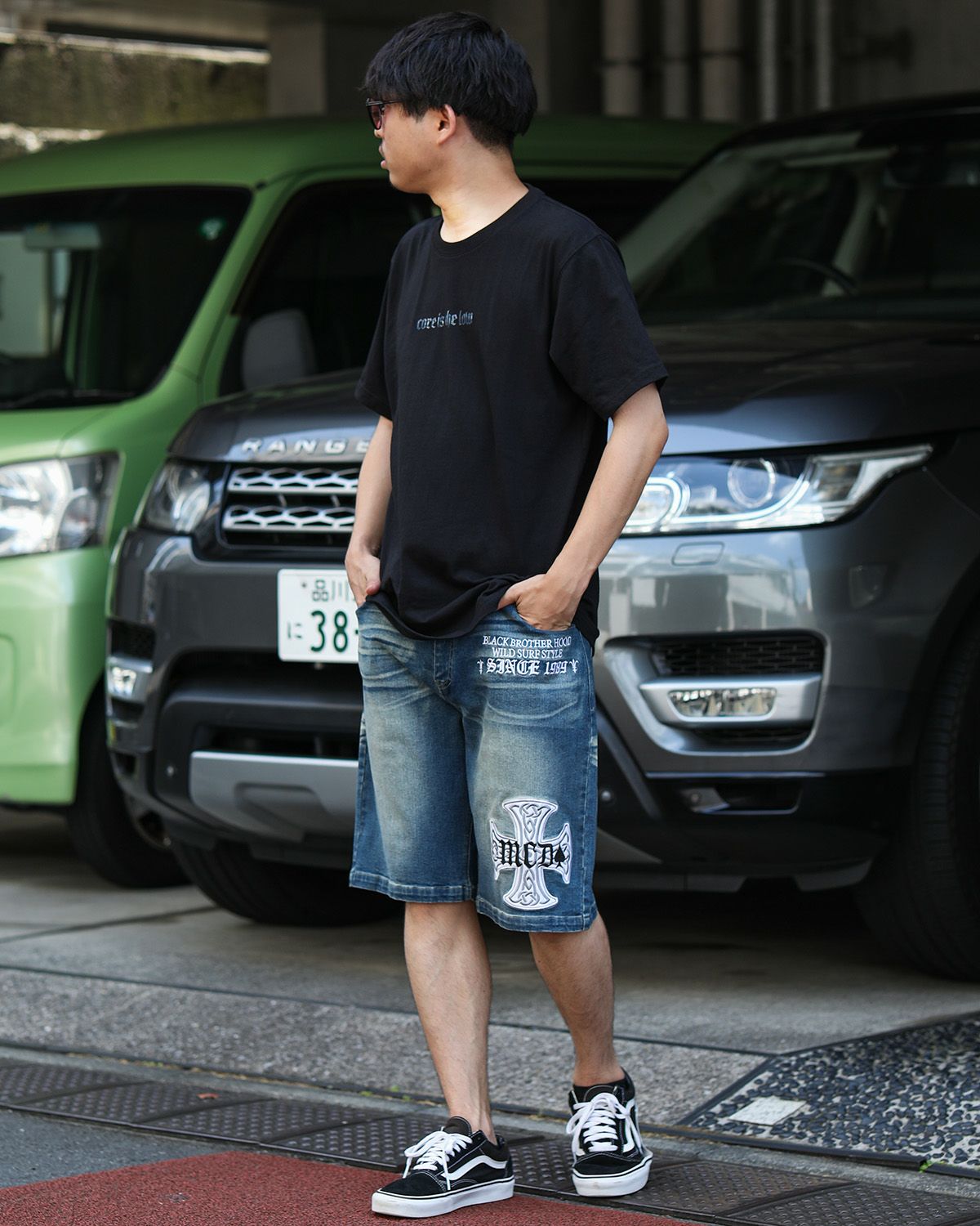 ブラック:173cm63kg(Lサイズ着用)