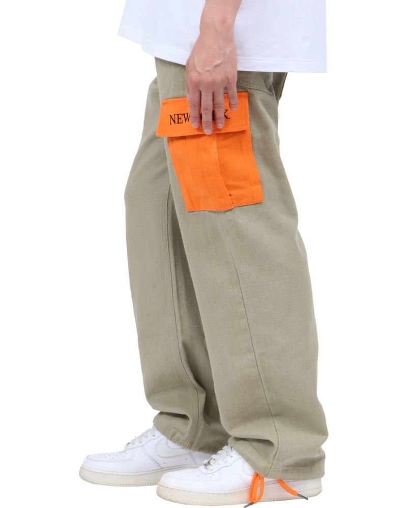 ベージュ：174cm62kg(32inc着用)