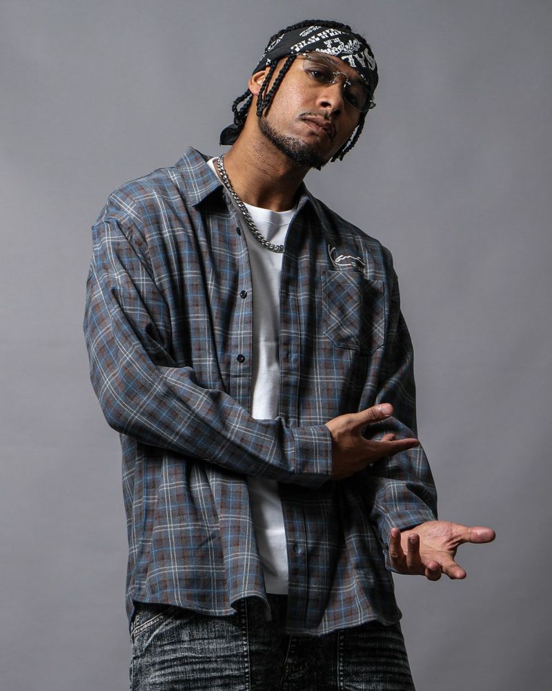 カールカナイ [Karl Kani] 長袖チェックシャツ Karl Kani] BIG K ドロップショルダー チェックシャツ | PEET