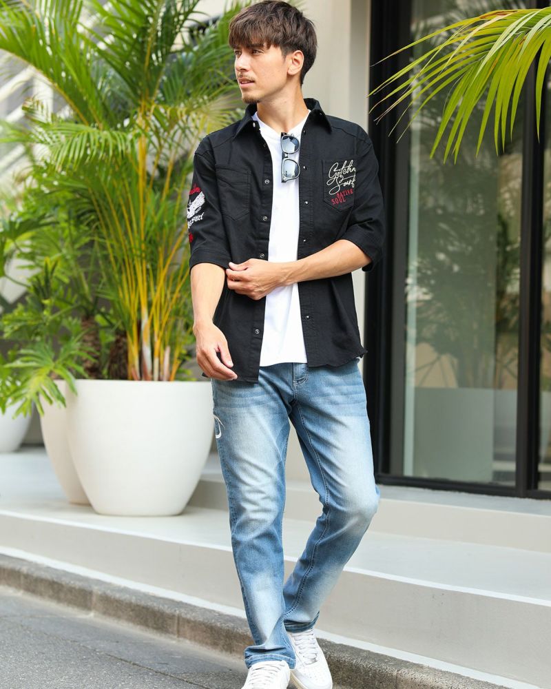 ブラック：180cm/70kg(Lサイズ着用)